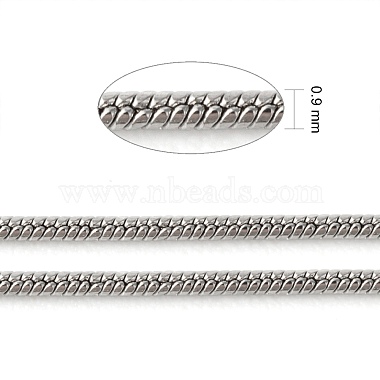 3.28 Feet 304 Stainless Steel Round Snake Chains(X-CHS-K001-06)-2