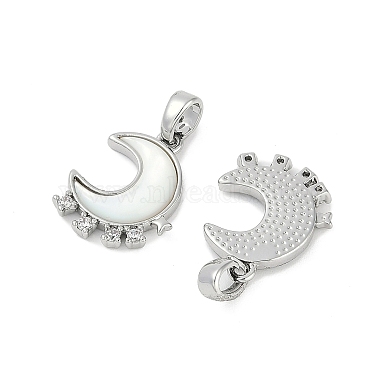 Natural White Shell Moon Pendants(KK-U043-23P-02)-2