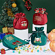 ベネクリート 4 個 4 スタイルのクリスマス ベルベット キャンディ アップル バッグ(TP-BC0001-05)-4