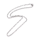 304 Stainless Steel Singapore Chain Necklaces(MAK-L015-25C-P)-1