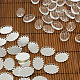 Supports laiton cabochon et cabochons en verre ovales claires et transparentes pour la fabrication de bijoux bricolage(KK-MSMC015-14S-RS)-1