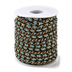 10M Polyester Braided Cord, Round, Deep Sky Blue, 5mm, about 10.94 Yards(10m)/Roll(OCOR-A012-01I)