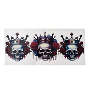 PET Self-Adhesive Stickers, for Party Decorative Present, Skull, 110~120x230~250x0.3mm(STIC-P009-G03)