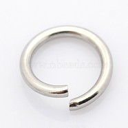 304 Stainless Steel Open Jump Rings, Stainless Steel Color, 26 Gauge, 3x0.4mm, Inner Diameter: 2.2mm(STAS-E066-01-3mm)