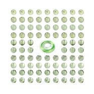 DIY Natural Prehnite Beads Jewelry Set Making, Bracelet & Necklace, with Strong Stretchy Beading Thread, 100Pcs/Set(DIY-LS0002-71)