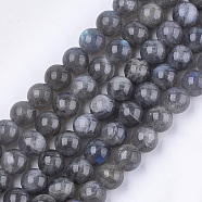Natural Labradorite Beads Strands, Grade AB+, Round, 10mm, Hole: 1mm, about 38~39pcs/strand, 15.3 inch(G-S333-10mm-035)