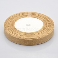 1Roll 1/2 inch Tan Organza Ribbon, 1/2 inch(12mm), 50yards/roll(45.72m/roll)(X-VC012-60)
