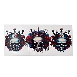 PET Self-Adhesive Stickers, for Party Decorative Present, Skull, 110~120x230~250x0.3mm(STIC-P009-G03)