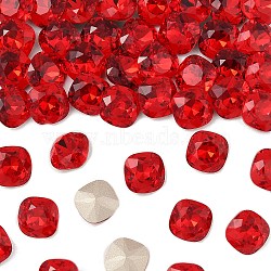Preciosa&reg MAXIMA Crystal Fancy Stones, Czech Crystal, 435 36 132 Cushion Square, Dura Foiling, 90070 Light Siam, 12x12mm(X-PRC-FC12-90070)