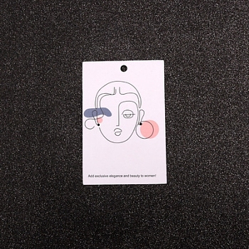 Earring Card Holder for Earring Display, Ear Studs and Hanging Earrings, Rectangle, Women Pattern, 2-3/8x3-1/2 inch(6x9cm), 100sheet/set