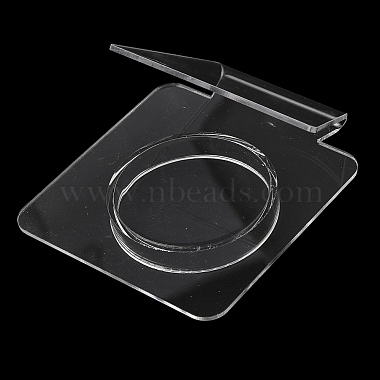 Clear Acrylic Slant Back Single Bracelet Bangle Display Stands(BDIS-C003-01E)-3