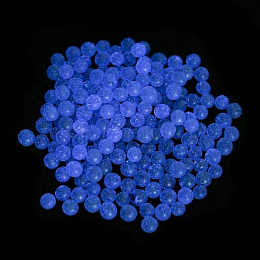 Luminous Glow in the Dark Transparent Glass Round Beads(GLAA-F124-B06)-2