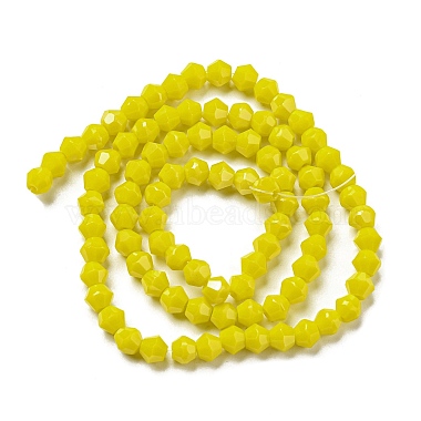 Opaque Solid Color Electroplate Glass Beads Strands(GLAA-F029-P4mm-C05)-2