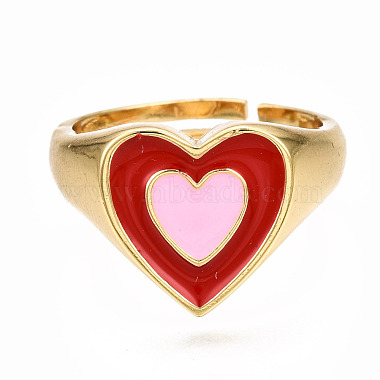 Adjustable Brass Enamel Finger Rings(RJEW-N035-023-NF)-2