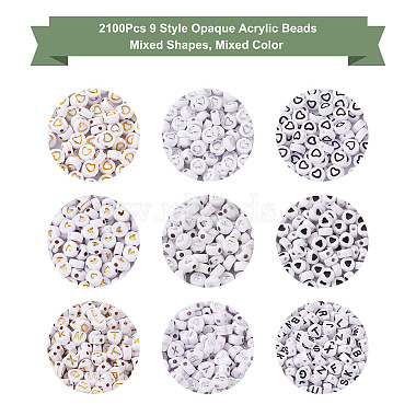 Opaque White Acrylic Beads(MACR-CD0001-02)-4