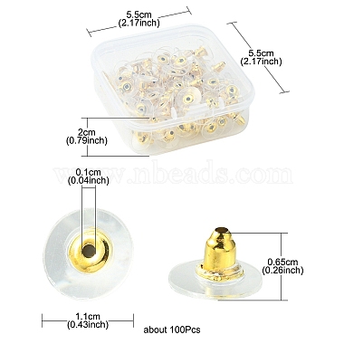 100Pcs Iron Ear Nuts(KK-YW0002-09)-3