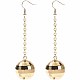 Non-Tarnish Stainless Steel Mirror Ball Earrings for Women(FJ2420-2)-1