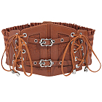 Pu Polyester and Alloy Buckle Loosens Chain Belts, Saddle Brown, 155x330x20mm(AJEW-WH20060-19A)