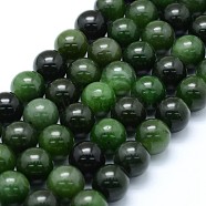 Natural Xiuyan Jade Beads Strands, Round, 12mm, Hole: 1.2mm, about 33pcs/strand, 15.75 inch(40cm)(G-I206-11-12mm)