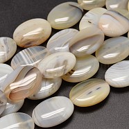 Oval Natural Dendritic Agate Bead Strands, 25x18x8mm, Hole: 1.2mm, about 16pcs/strand, 14.9 inch(G-M257-25x18mm-25)