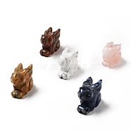 Natural Gemstone Sculpture Display Decorations, for Home Office Desk, Rabbit, 34~35x44~50x22~25mm(G-C244-08)
