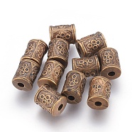 CCB Plastic Beads, Column, Antique Bronze, 9.5x12.5mm, Hole: 3.5mm(CCB-F004-10AB)