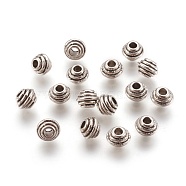 Tibetan Style Alloy Spacer Beads, Rondelle, Lead Free & Nickel Free & Cadmium Free, Antique Silver, 5x6.5mm, Hole: 2.5mm(LF5166Y-NF)