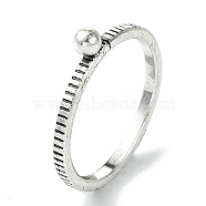 Round Alloy Finger Rings, Plain Band Rings, Lead Free & Cadmium Free=, Antique Silver, 2mm, Inner Diameter: 16mm(RJEW-K275-18AS)