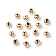 Yellow Gold Filled Beads, 1/20 14K Gold Filled, Round, Real Gold Filled, 5mm, Hole: 1.4mm(KK-G156-5mm-1)