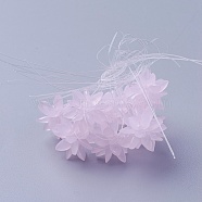 Glass Woven Beads, Flower/Sparkler, Made of Horse Eye Charms, Lavender Blush, 13mm(EGLA-A003-A06)