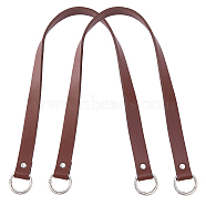 Elite 2Pcs PU Leather Shoulder Strap, with Zinc Alloy Findings, for Bag Straps Replacement Accessories, Coconut Brown, 571x20.5mm, Clasp: 33mm(FIND-PH0003-60B)