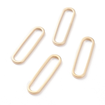 Brass Linking Rings, Long-Lasting Plated, Oval, Real 24K Gold Plated, 22x6x1mm, Inner Diameter: 20x4mm