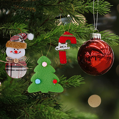 супернаходки 12шт. 12 стили рождественские бархатные подвески с колокольчиком(FIND-FH0007-54)-7