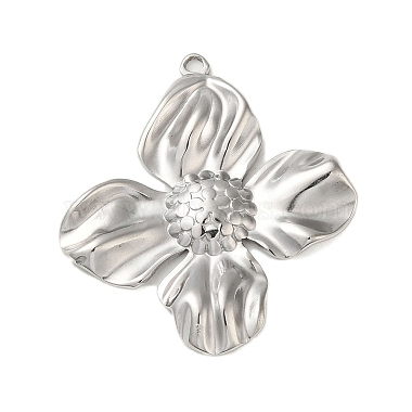 Stainless Steel Color Flower 304 Stainless Steel Pendants