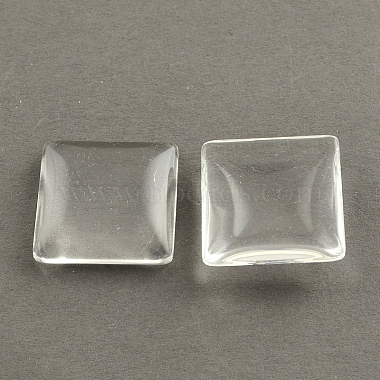 10mm Clear Square Glass Cabochons