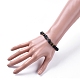 Natural Black Agate(Dyed) Beads Stretch Bracelets(BJEW-JB04801)-5