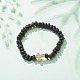 Bracelet extensible perlé en pierre de lave naturelle(BJEW-JB08294-02)-2