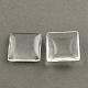 透明なガラスの正方形カボション(GGLA-S022-10mm)-1