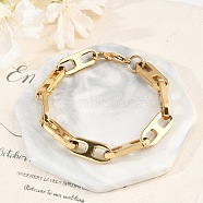 304 Stainless Steel Mariner Link Chain Bracelets for Women Men, Ion Plating(IP), Golden, 8-3/4 inch(22.3cm)(BJEW-F488-32G)