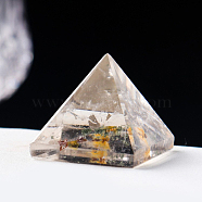 Natural Quartz Crystal Energy Generators, Pyramid Reiki Stone for Home Office Desk Decoration, 28~32x28~32x28~32mm(G-PW0007-079A)