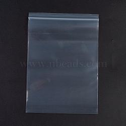 Plastic Zip Lock Bags, Resealable Packaging Bags, Top Seal, Self Seal Bag, Rectangle, White, 19x13cm, Unilateral Thickness: 3.9 Mil(0.1mm), 100pcs/bag(OPP-G001-B-13x19cm)