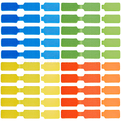 40Pcs 4 Colors Nylon Hook & Loop Cable Labels, Paste Wire Labels, Writable Cord Tag for Cord Management, Mixed Color, 2x4.5x0.3cm, 10pcs/color(AJEW-GF0007-31)