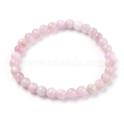Natural Kunzite Stretch Bracelets, Round, 2-1/8 inch(5.5cm)(BJEW-JB03738-01)