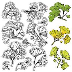 Plastic Stamps, for DIY Scrapbooking, Photo Album Decorative, Cards Making, Stamp Sheets, Leaf, 160x110mm(DIY-WH20018-0081)