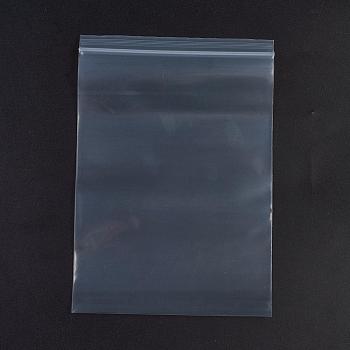 Plastic Zip Lock Bags, Resealable Packaging Bags, Top Seal, Self Seal Bag, Rectangle, White, 19x13cm, Unilateral Thickness: 3.9 Mil(0.1mm), 100pcs/bag