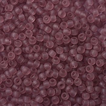 TOHO Round Seed Beads, Japanese Seed Beads, (6F) Transparent Frost Light Amethyst, 11/0, 2.2mm, Hole: 0.8mm, about 50000pcs/pound