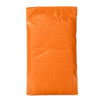 Matte Film Package Bags, Bubble Mailer, Padded Envelopes, Rectangle, Dark Orange, 22.2x12.4x0.2cm