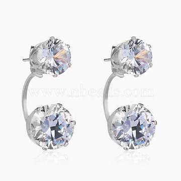 clear stud earrings