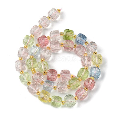 Synthetic Colored Topaz Crystal Beads Strands(G-Q010-A14-01)-3