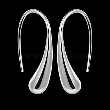 Silver Color Plated Brass Dangle Earrings(EJEW-BB11917)-2